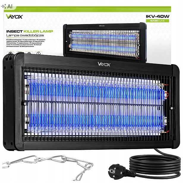Elektrická Lampa Na Hmyz Proti Komárům, Mouchám Uv Past Silná 40W Vayox