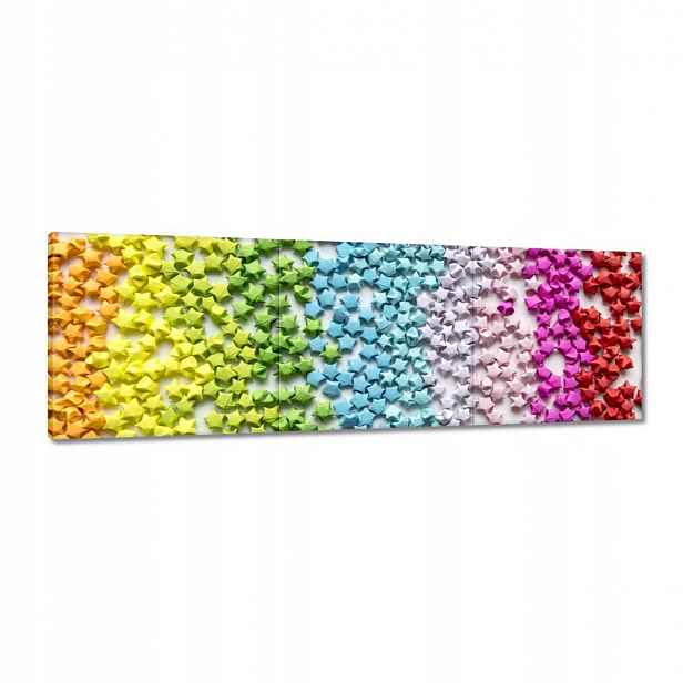 Obrazy 120x40 Barevné origami hvězdy