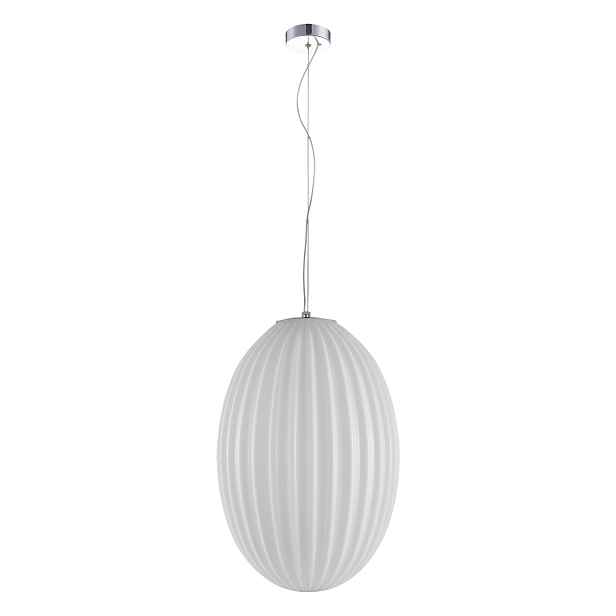 Závěsná lampa Milagro Braga White 1xE27 skleněná bílá