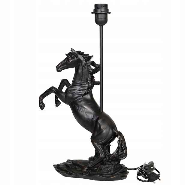 Stolní Lampa Noční Kůň E27 50 cm S Koněm Černá Ozdoba Do Domácnosti