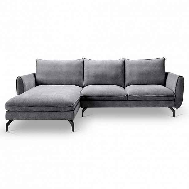 MID.YOU ROHOVÁ SEDAČKA, textil, šedá