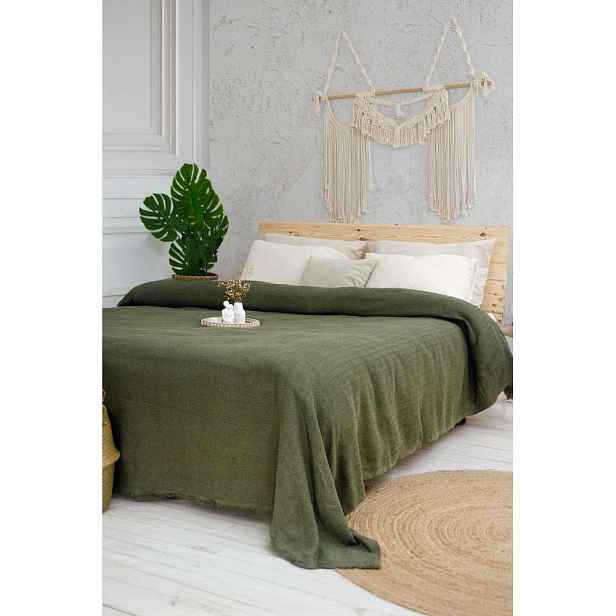 Khaki přehoz 240x220 cm Marla  – Mijolnir