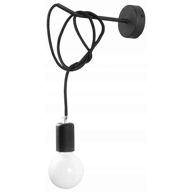 Nástěnná lampa Edison Černá Sollux