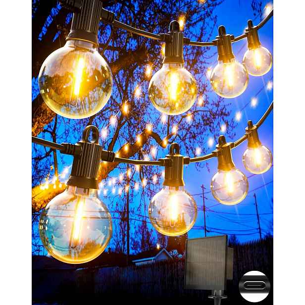 Venkovní solární girlanda 9,5 m, 15 1 Led diod, 5 režimů