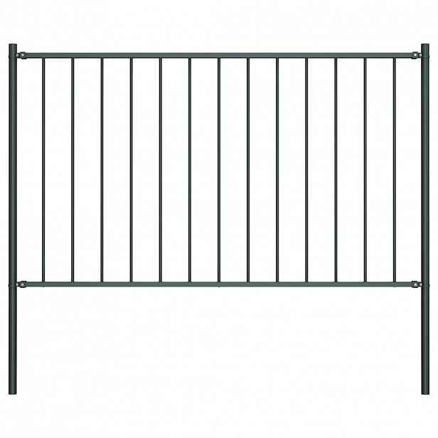vidaXL Plotový panel Woerden se sloupky ocelový 1,7x1,25 m antracitový