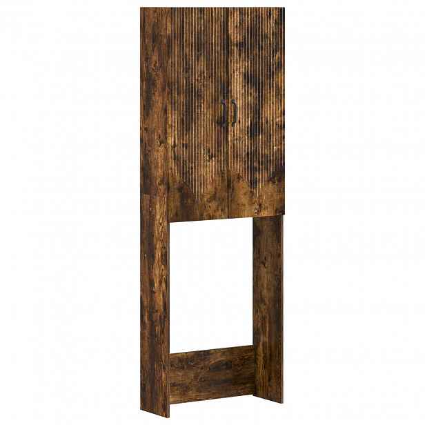 vidaXL Toaletní skříňka HOORN Kouřový dub 66 x 25,5 x 190 cm