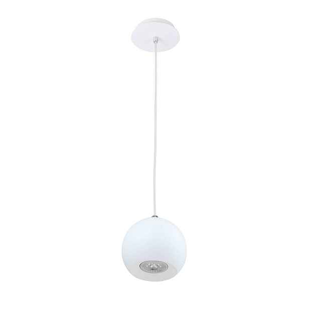Italux Závěsná lampa bílá kulatý stínidlo GU10 1x50W Rodrigo