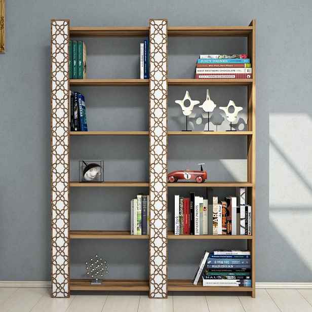 Knihovna City 2 - Walnut, White