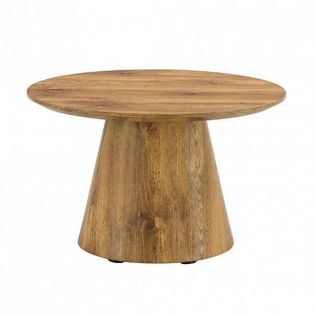 Redom KONFERENČNÍ stolek 60/60/35 cm, kulatý, z MDF s dekorem dřeva, Dřevo