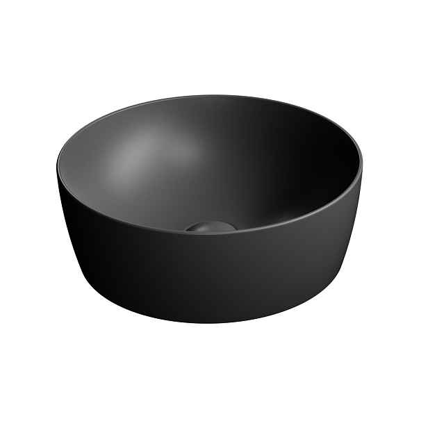 GSI NUBES keramické umyvadlo na desku průměr 40cm, černá mat