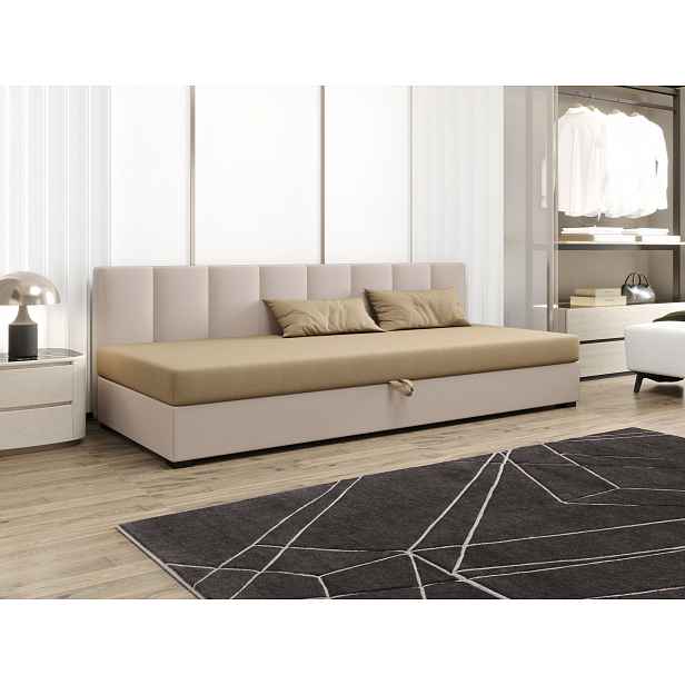 Jednolůžková postel 80x195 MANKA BIZ 1 - hnědá / ecru