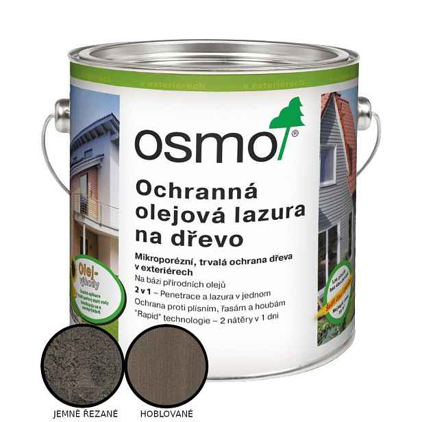 Lazura olejová ochranná Osmo Effekt 1143 stříb. onyx 0,75 l