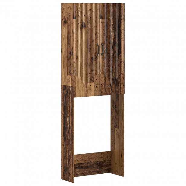 vidaXL Toaletní skříňka HOORN Staré dřevo 66 x 25,5 x 190 cm