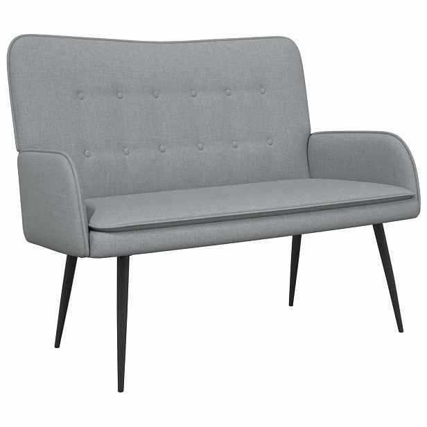 vidaXL Sofa pro dvě osoby Světle šedá 115 x 61 x 87 cm Textil