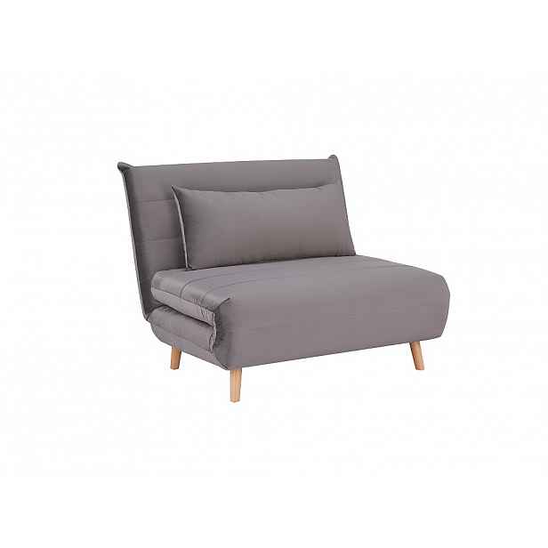 Šedé rozkládací křeslo SPIKE VELVET