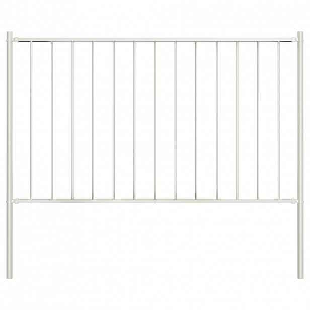 vidaXL Plotový panel Woerden se sloupky ocelový 1,7x1,25 m bílý