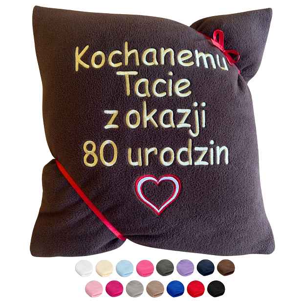 Dárek k 80. narozeninám pro tatínka dědečka, muže, strýčka, 80 let Polštář