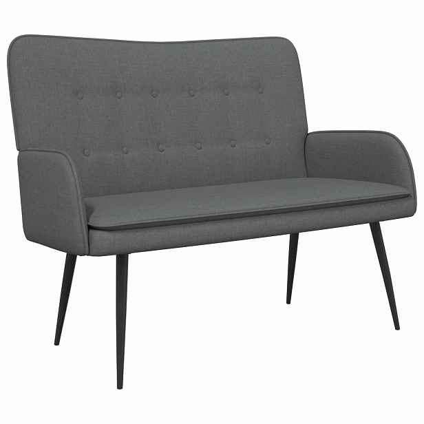 vidaXL Sofa pro dvě osoby Tmavě šedá 115 x 61 x 87 cm Textil