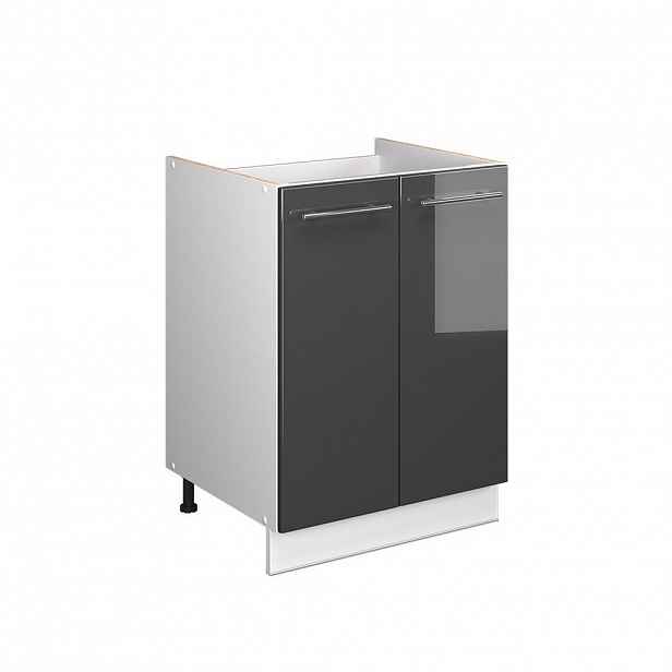 Vicco SKŘÍŇKA POD DŘEZ Fame-Line, Antracitový vysoký lesk/Bílá, 60 cm