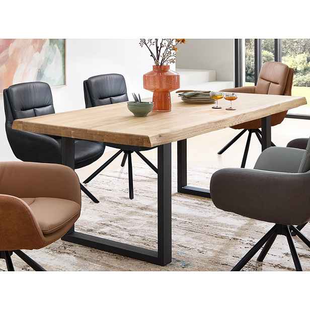 Jídelní stůl z dubového dřeva Chris U, 200x100 cm