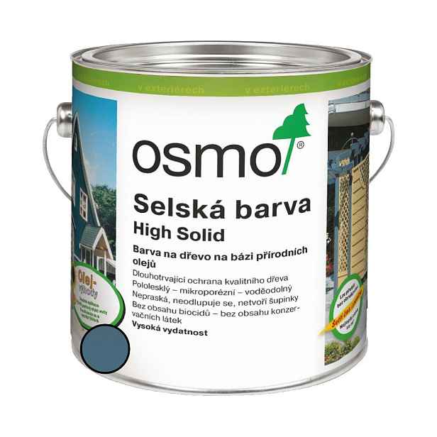 Nátěr venkovní Osmo 2507 Selská barva holubí modř 2,5 l