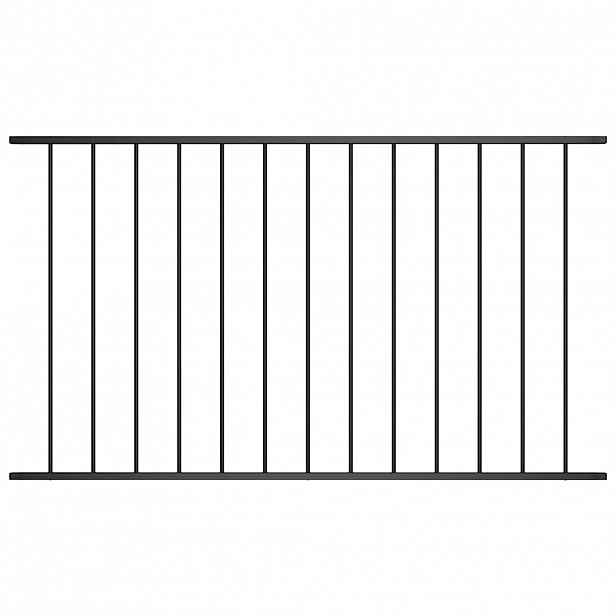 vidaXL Plotový panel Woerden práškově lakovaná ocel 163x100 cm černý