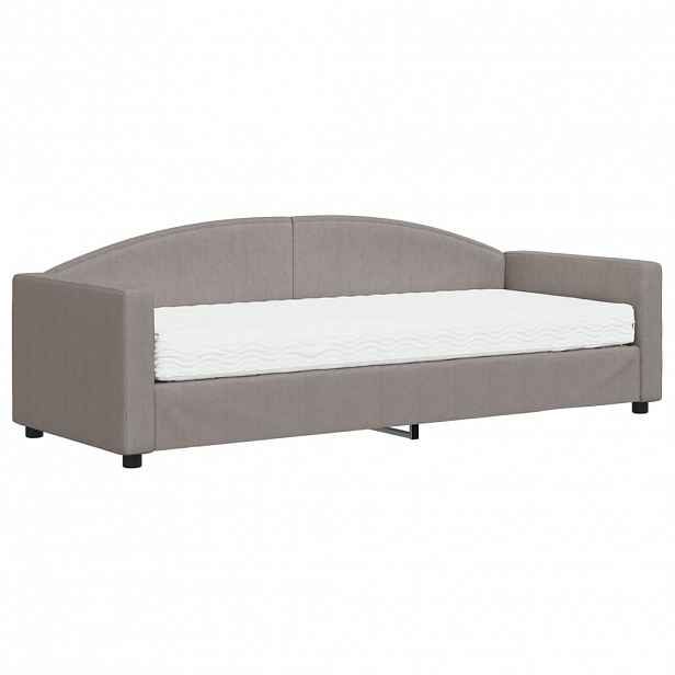 vidaXL Válenda s matrací taupe 80 x 200 cm textil