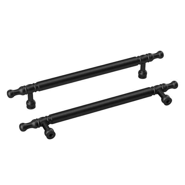 Nábytkové úchytky 152 mm 10 ks černé matné pro kuchyňské skříňky ve vintage stylu