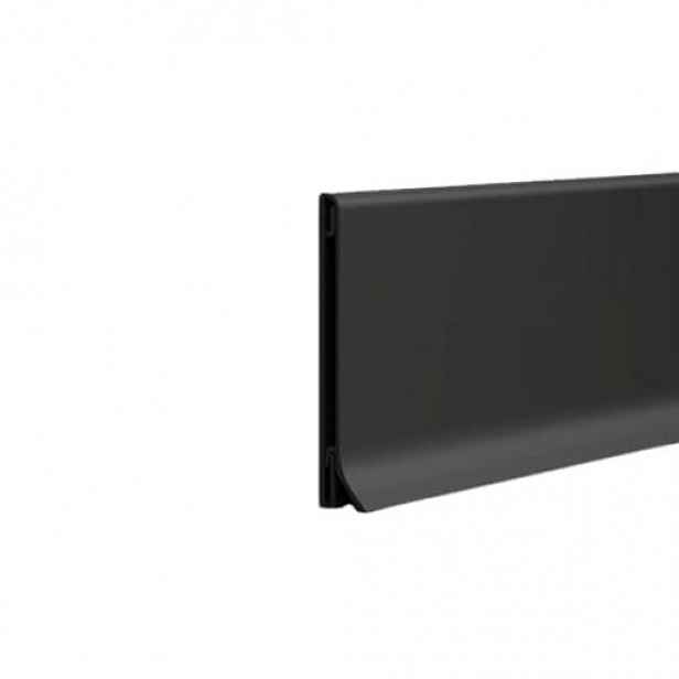 Soklová lišta k soklu "rovná" Eviso černá mat, hliník délka 250 cm, výška hrany 8 mm, ASBL0380