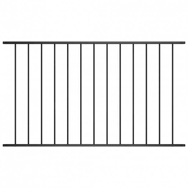 vidaXL Plotový panel Woerden práškově lakovaná ocel 163x117 cm černý