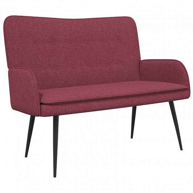 vidaXL Sofa pro dvě osoby Víno Červené 115 x 61 x 87 cm Textil