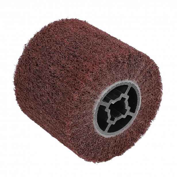 Válcový brusný kotouč Kartáč pro saténovač 120x100 mm K80, dřevo, kov