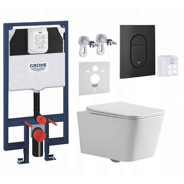 7v1 Sada Wc, Stelaz Grohe Slim Wc Mísa Imprese Tornado Tlačítko