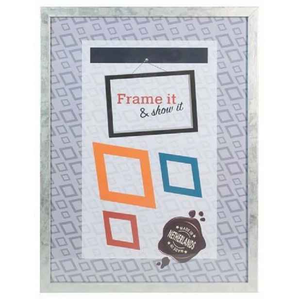 Rámeček dřevěný Mdf Smart stříbrný 50x70 cm Plexi