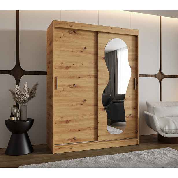 Šatní skříň Abi Ultra Rozměry: 150 cm, Barva korpusu + barva dveří: Dub artisan + Dub artisan