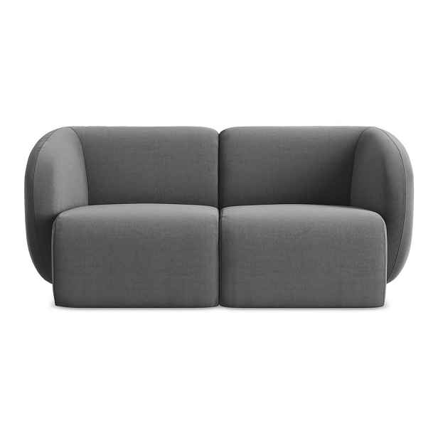 Šedá sametová pohovka 174 cm Lani – Makamii