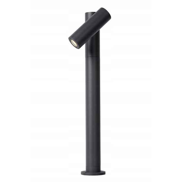 Venkovní stojací zahradní lampa antracit reflektor sloupek 43 cm Lucide