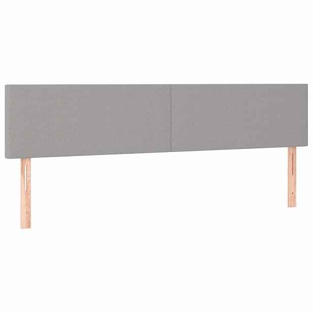 vidaXL Čela postele světle šedá 180x5x78/88 cm látka