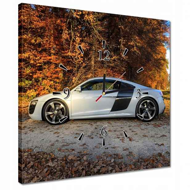 Nástěnné hodiny Audi Tt 40x40 bílé