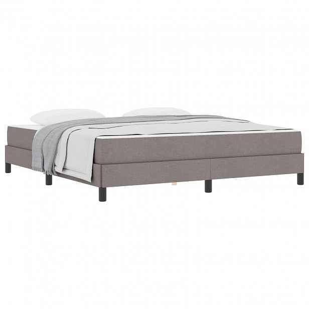 vidaXL Postel s boxspringem Taupe 180 x 200 cm textil