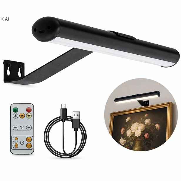 Bodová lampa napájená bateriemi, regulovatelná jasnost, 3 barevné teploty