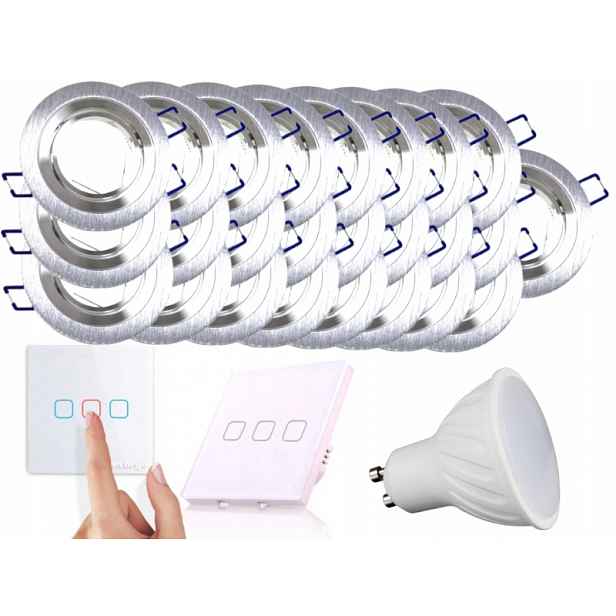 Sada Halogenové Led svítidlo 25x Vypínač Žárovky