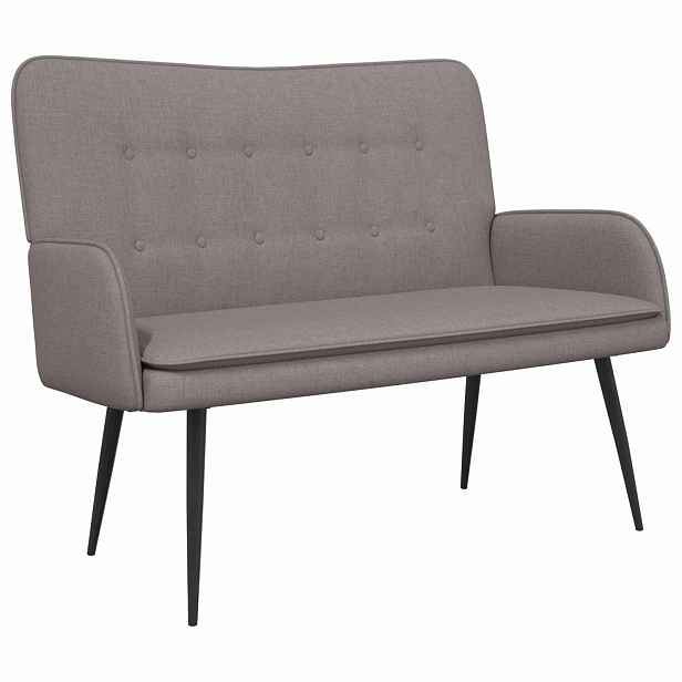 vidaXL Sofa pro dvě osoby Taupe 115 x 61 x 87 cm Textil
