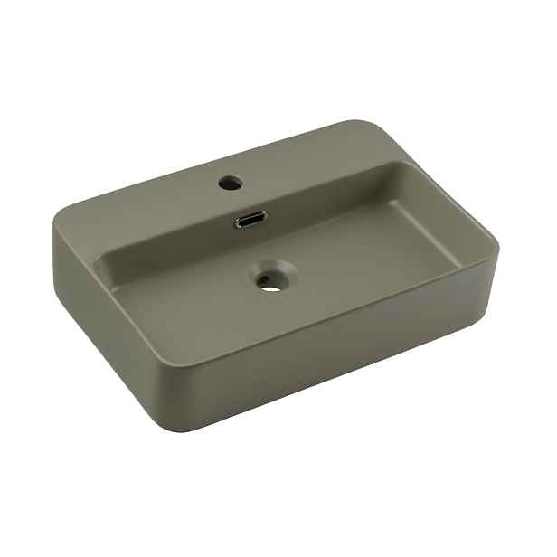 ArtCom Keramické umyvadlo TRUST 2 E-6282 | zelený mat 55 cm