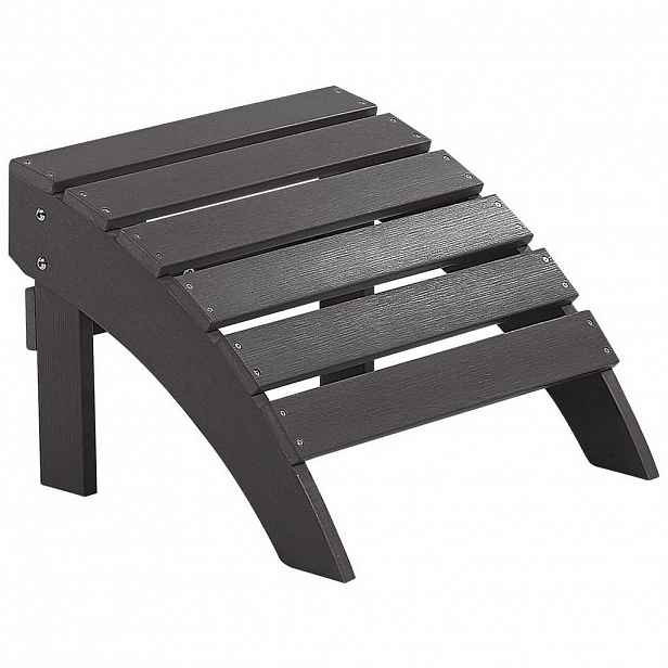 Beliani PODNOŽKA Umělé dřevo tmavě šedá Adirondack