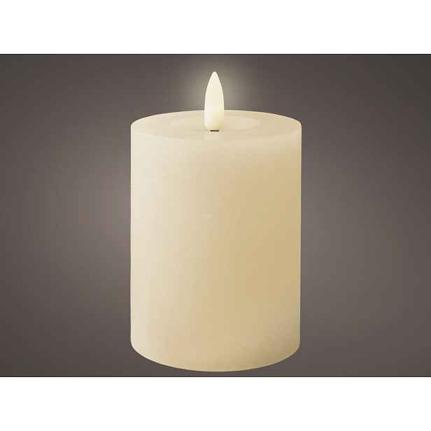 LED svíčka Lumineo 7x11,2 cm, krémová