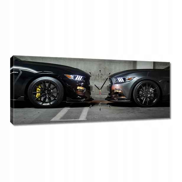 Nástěnné hodiny 100x40 Face to face Mustang