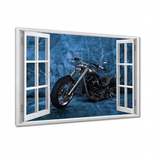 Obrazy 90x60 Modrá stěna Chopper