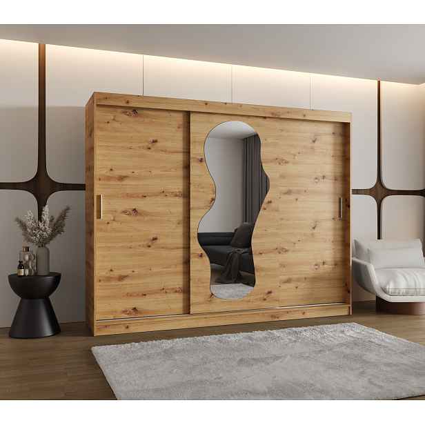 Šatní skříň Abi Ultra Rozměry: 250 cm, Barva korpusu + barva dveří: Dub artisan + Dub artisan