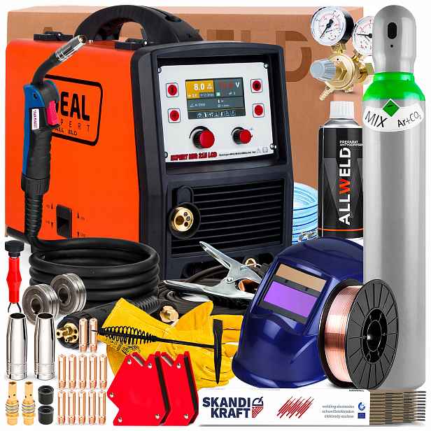 Svařovací Stroj Ideal Expert Mig 215 LCD Mma Tig 230V 200A Synergie Lutosvařování